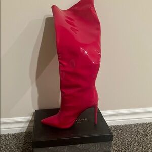 Red Women's High Heel Boots